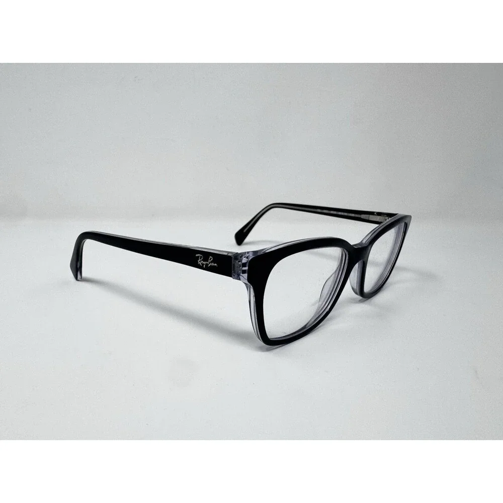 Ray-Ban RB1591 3529 Junior Black Clear Gray Eyeglass Frames 48-16-130 Authentic